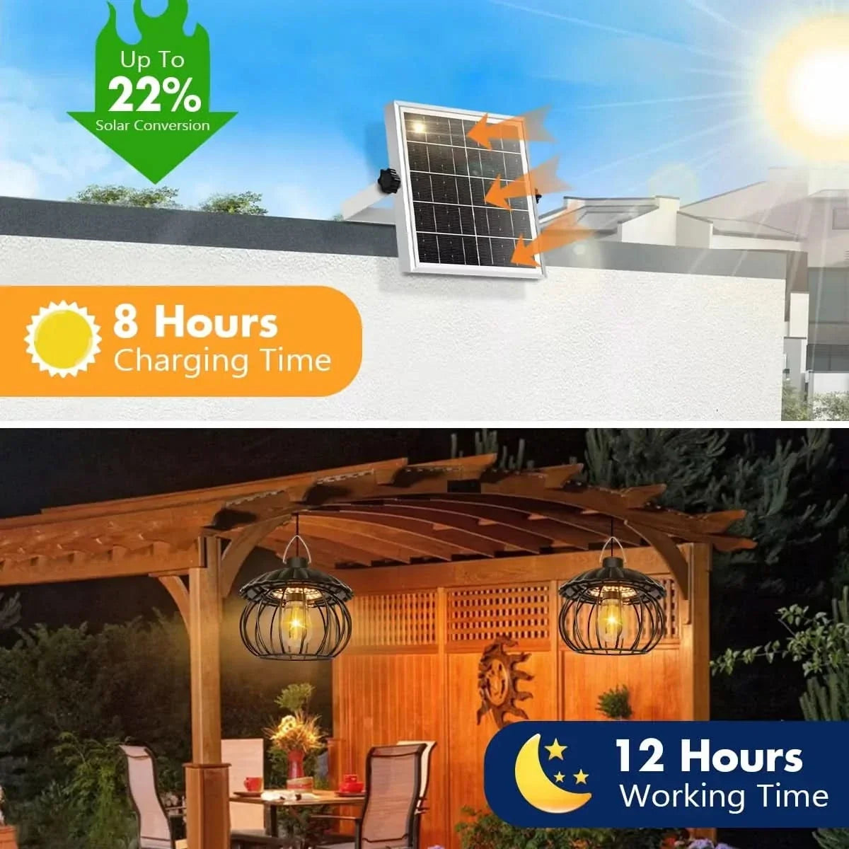 Outdoor Pumpkin Lanterns Solar-Powered Remote & Dimmable