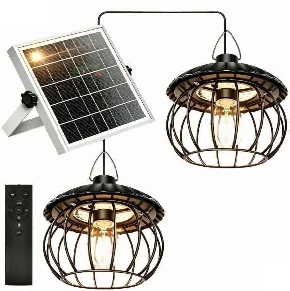 Outdoor Pumpkin Lanterns Solar-Powered Remote & Dimmable