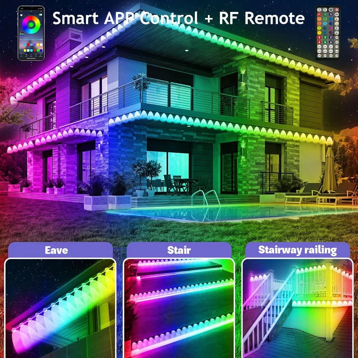 Outdoor RGB LED Strip Lights App-Controlled IP67