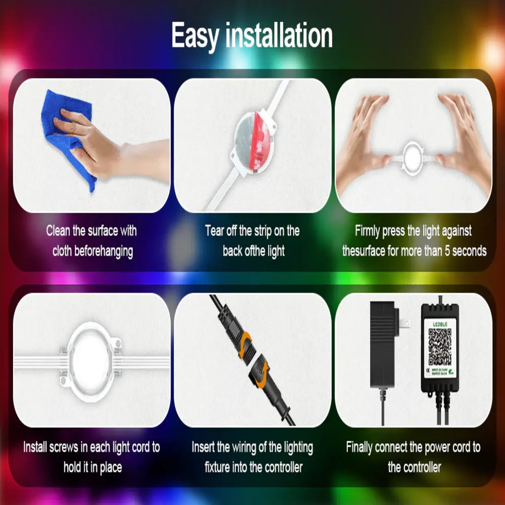 Outdoor RGB LED Strip Lights App-Controlled IP67