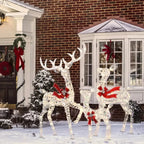 Outdoor Reindeer Set of 3 Warm White LED