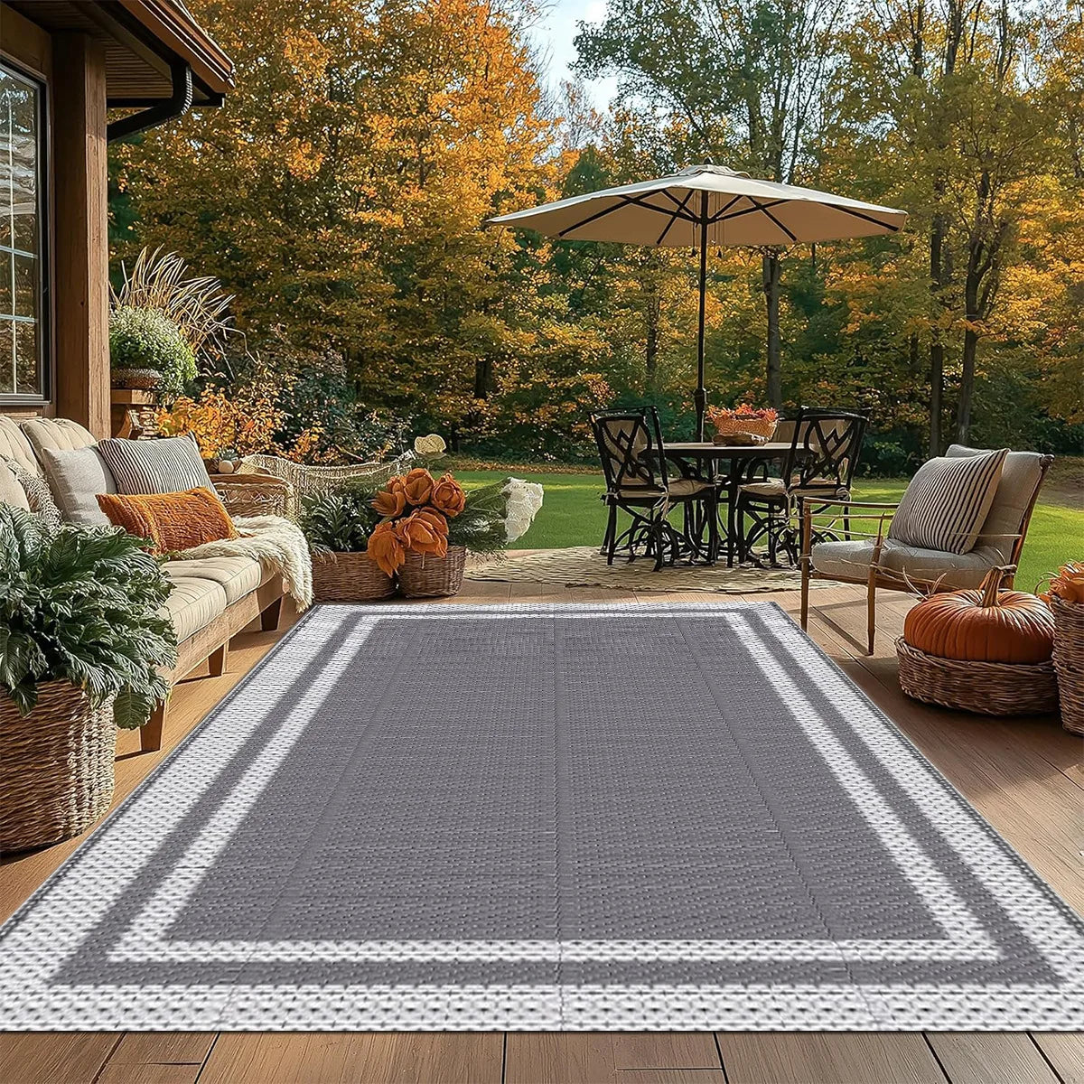 Outdoor Rug Foldable Waterproof & Mold-Resistant