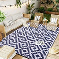Outdoor Rug Reversible Geometric Waterproof & UV-Protected