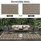 Outdoor Rug Reversible Geometric Waterproof & UV-Protected