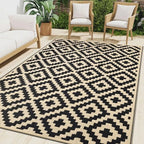 Outdoor Rug Reversible Geometric Waterproof & UV-Protected