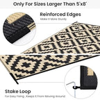Outdoor Rug Reversible Geometric Waterproof & UV-Protected