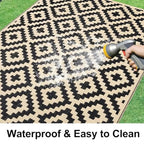 Outdoor Rug Reversible Geometric Waterproof & UV-Protected