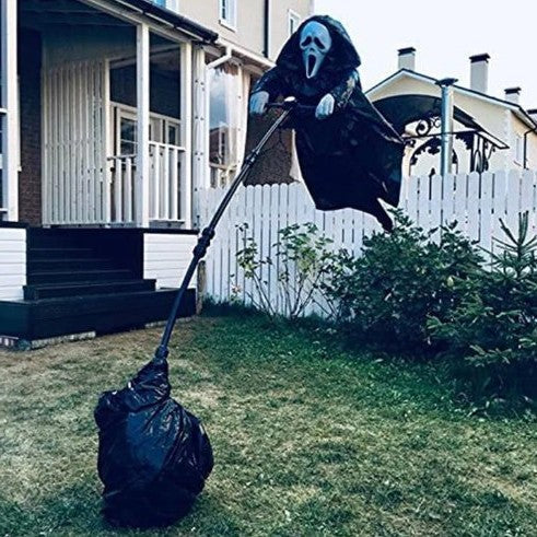 Outdoor Scarecrow Wind-Powered Flowing Robe Detachable Pole
