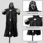 Outdoor Scarecrow Wind-Powered Flowing Robe Detachable Pole