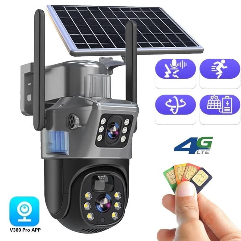 Outdoor Security Camera 4K 10x Zoom Solar Powered