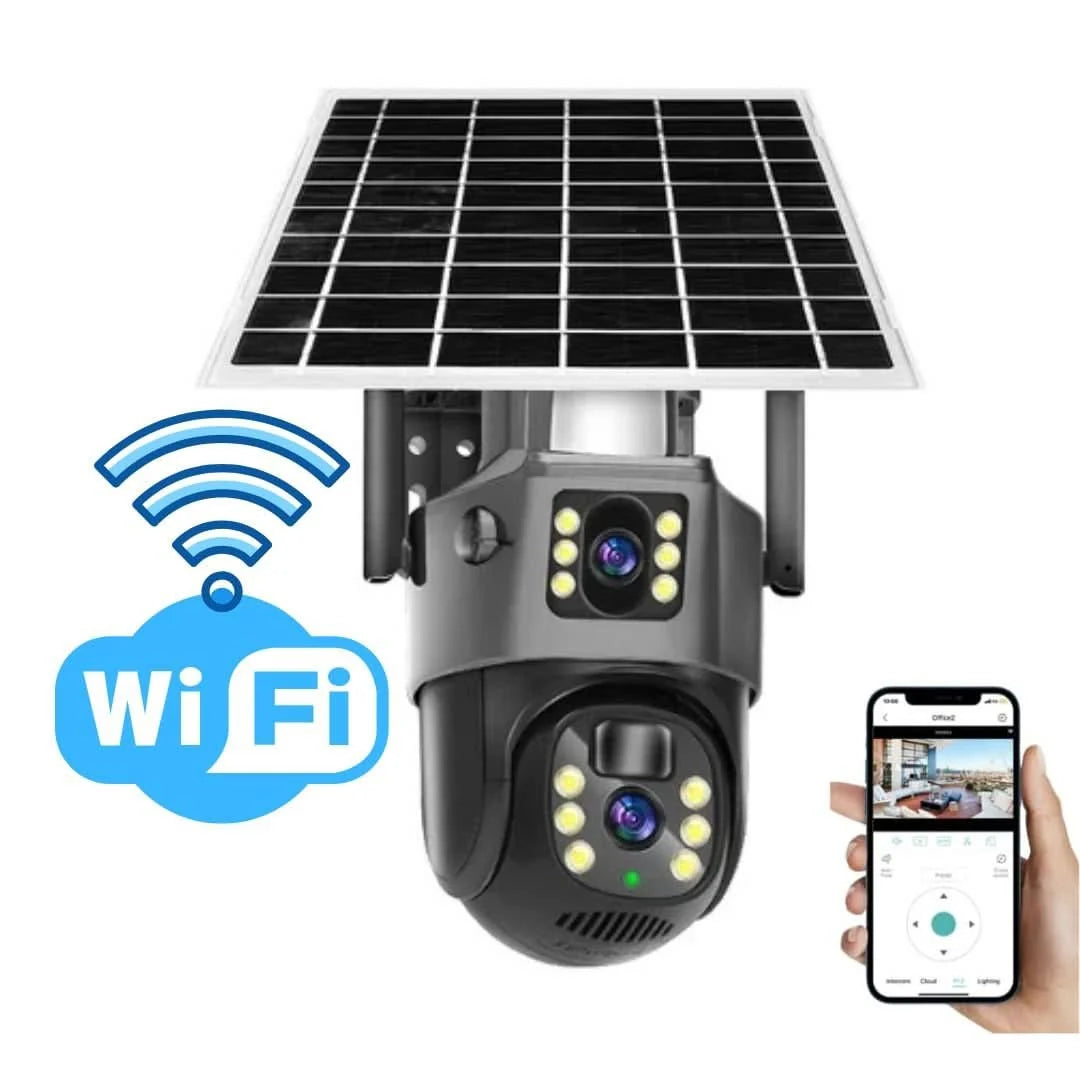 Outdoor Security Camera 4K 10x Zoom Solar Powered