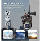 Outdoor Security Camera 4K 10x Zoom Solar Powered