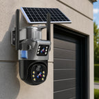 Outdoor Security Camera 4K Dual Lens Solar-Powered