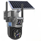 Outdoor Security Camera 4K Pan-Tilt Solar-Powered