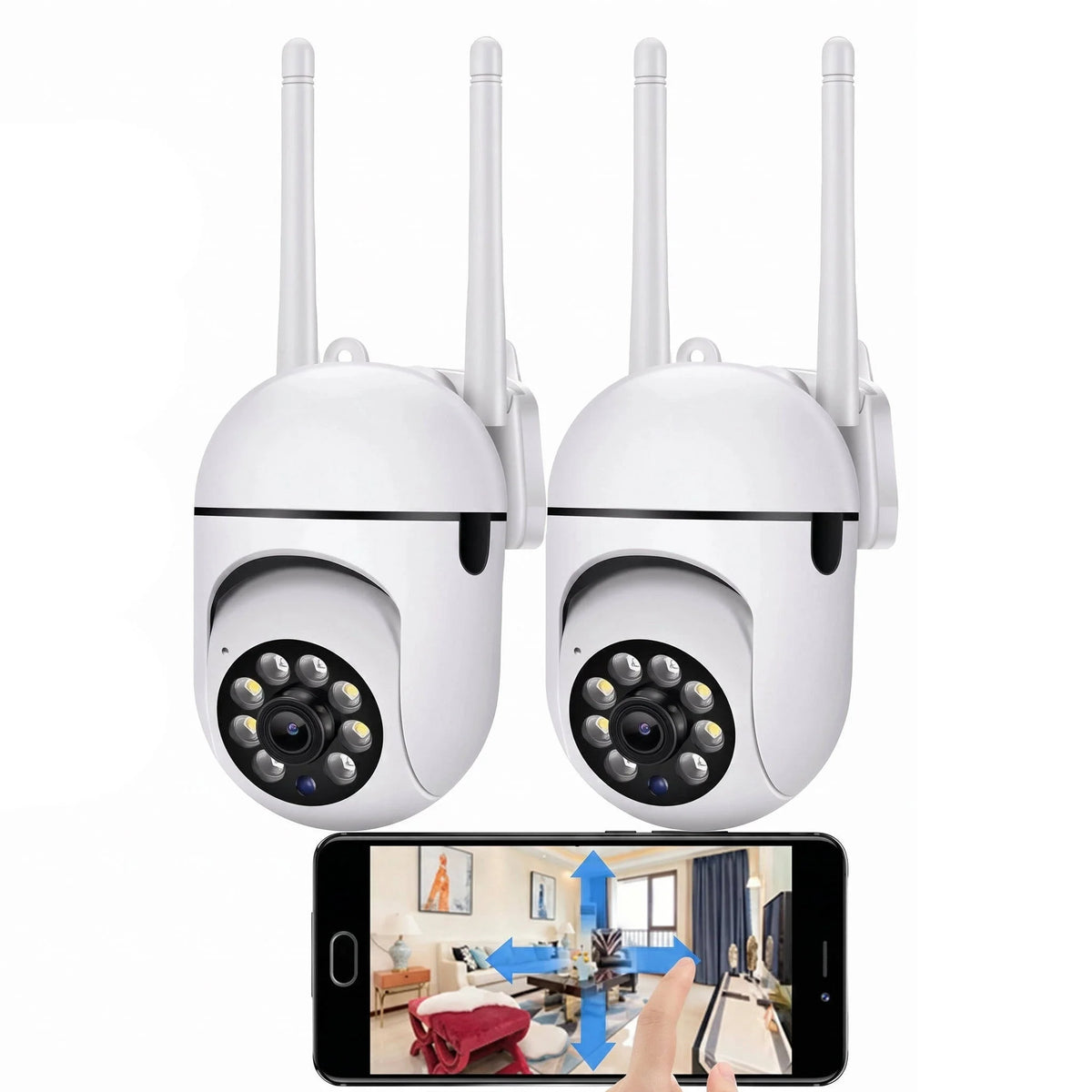 Outdoor Security Camera Motorized Pan-Tilt Auto-Tracking 5MP Night Vision