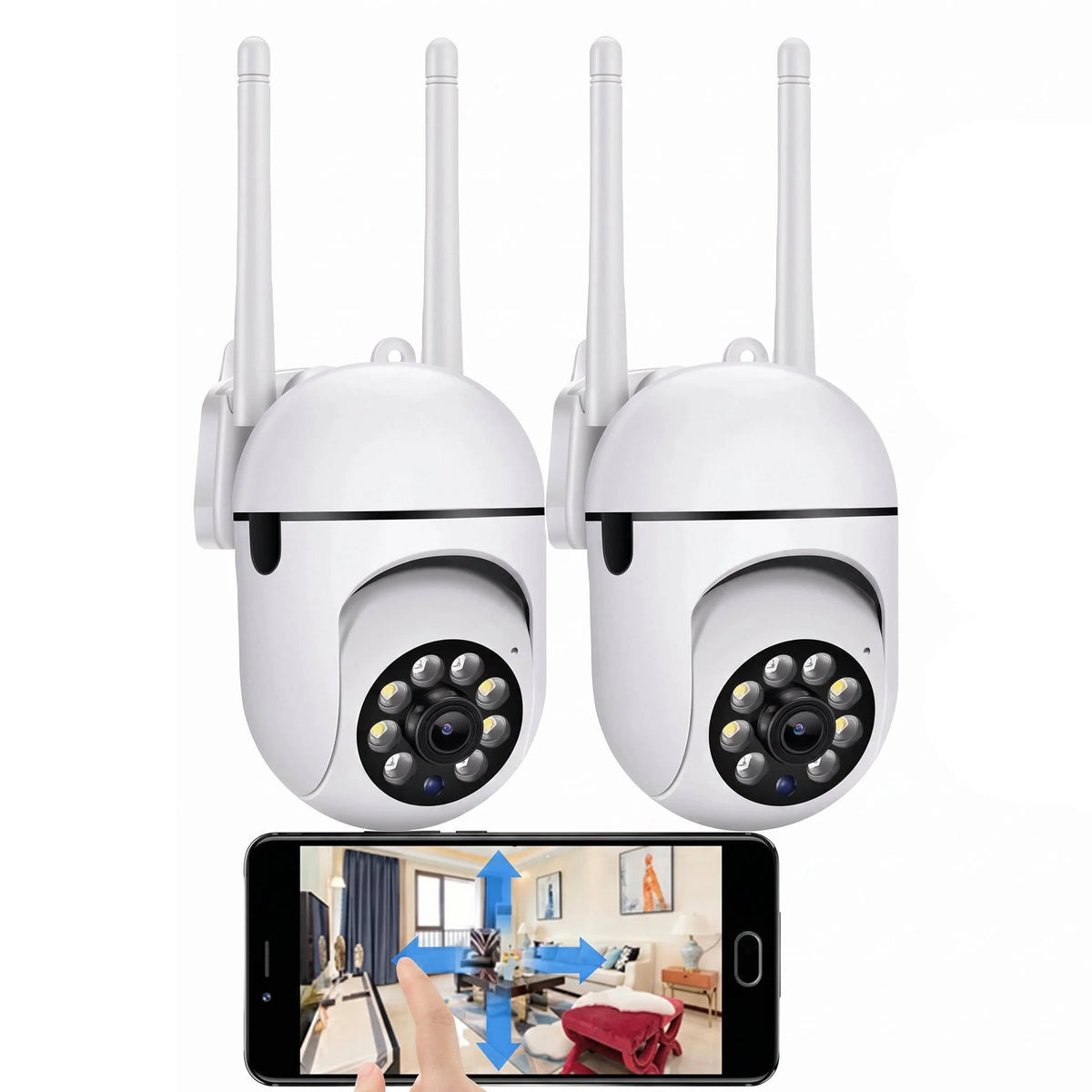 Outdoor Security Camera Motorized Pan-Tilt Auto-Tracking 5MP Night Vision