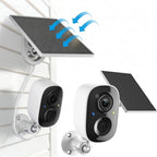 Outdoor Security Camera Solar-Powered 2K HD PIR Motion & Siren