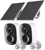 Outdoor Security Camera Solar-Powered 2K HD PIR Motion & Siren