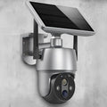 Outdoor Security Camera Solar Powered 360 Degree Rotating Weather-Resistant