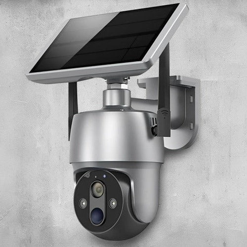 Outdoor Security Camera Solar-Powered 360-Degree Weather-Resistant