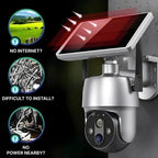 Outdoor Security Camera Solar-Powered 360-Degree Weather-Resistant