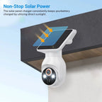 Outdoor Security Camera Solar-Powered Panoramic Rotation Color Night Vision