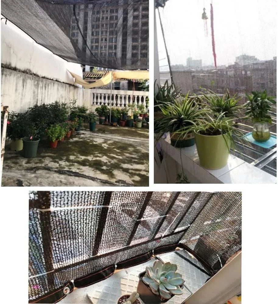 Outdoor Shade Cloth Sun-Filtering Mesh & Reinforced Eyelets