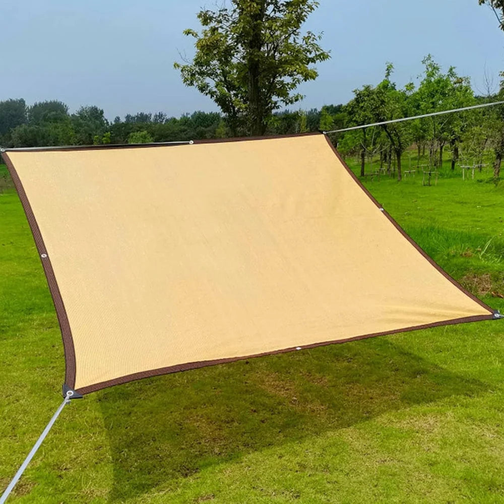 Outdoor Shade Sail Breathable Mesh & Reinforced Grommets