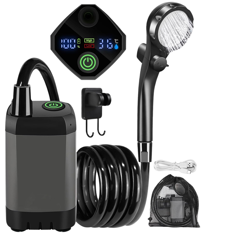 Outdoor Shower Pump Rechargeable LED Display