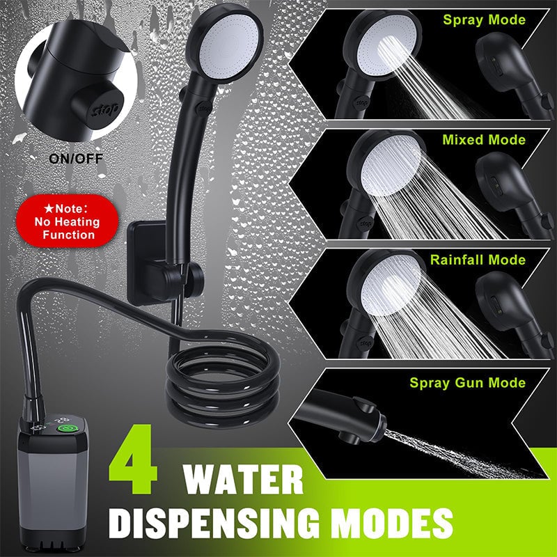 Outdoor Shower Pump Rechargeable LED Display