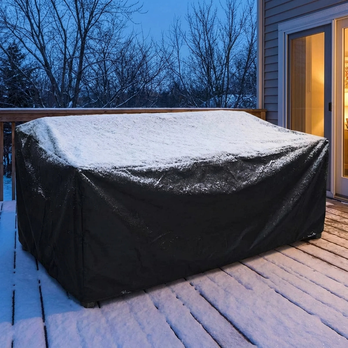 Outdoor Sofa Cover Water-Repellent Polyester Silver Inner Coating