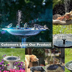 Outdoor Solar Fountain 60 LEDs 7 Spray Patterns