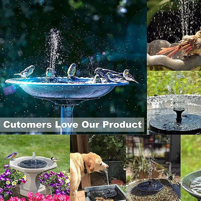 Outdoor Solar Fountain 60 LEDs 7 Spray Patterns