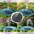 Outdoor Solar Fountain 60 LEDs 7 Spray Patterns