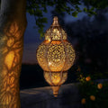 Outdoor Solar Lantern Moroccan Cut Dusk To Dawn
