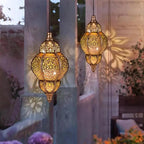 Outdoor Solar Lantern Moroccan Cut Dusk To Dawn