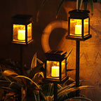 Outdoor Solar Lantern Warm Glow Metal & Plastic