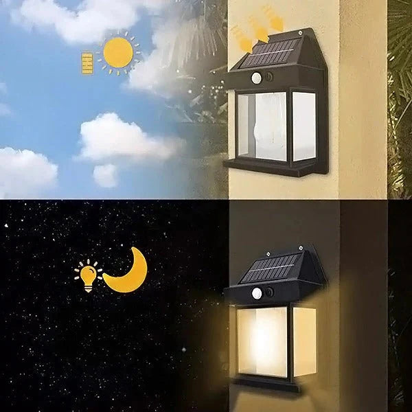 Outdoor Solar Motion Light Warm White Weather Resistant