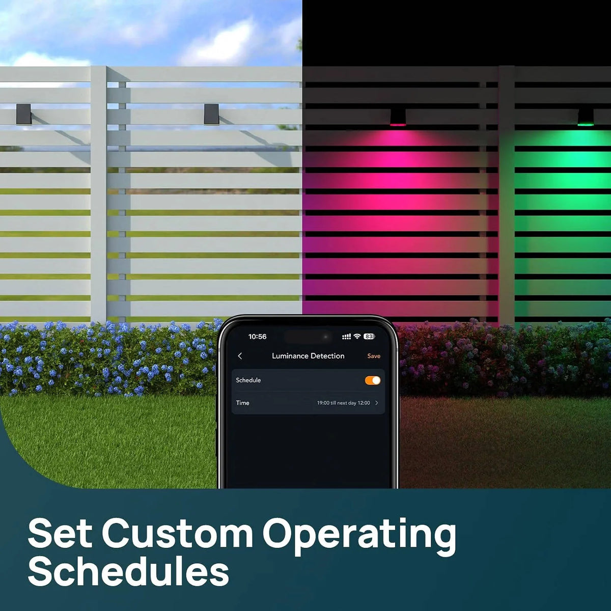Outdoor Solar Spot Light App-Controlled RGB 14-Hour IP67 Waterproof