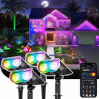 Outdoor Solar Spot Light App-Controlled RGB 14-Hour IP67 Waterproof