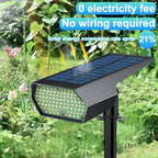Outdoor Solar Spotlight Switchable Warm & Cool Automatic Dusk-to-Dawn Weatherproof