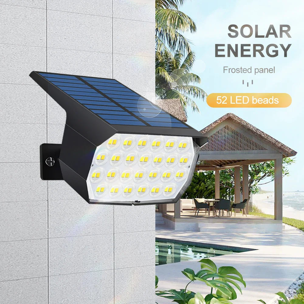 Outdoor Solar Spotlight Switchable Warm & Cool Automatic Dusk-to-Dawn Weatherproof