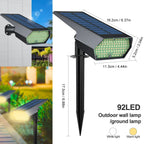 Outdoor Solar Spotlight Switchable Warm & Cool Automatic Dusk-to-Dawn Weatherproof