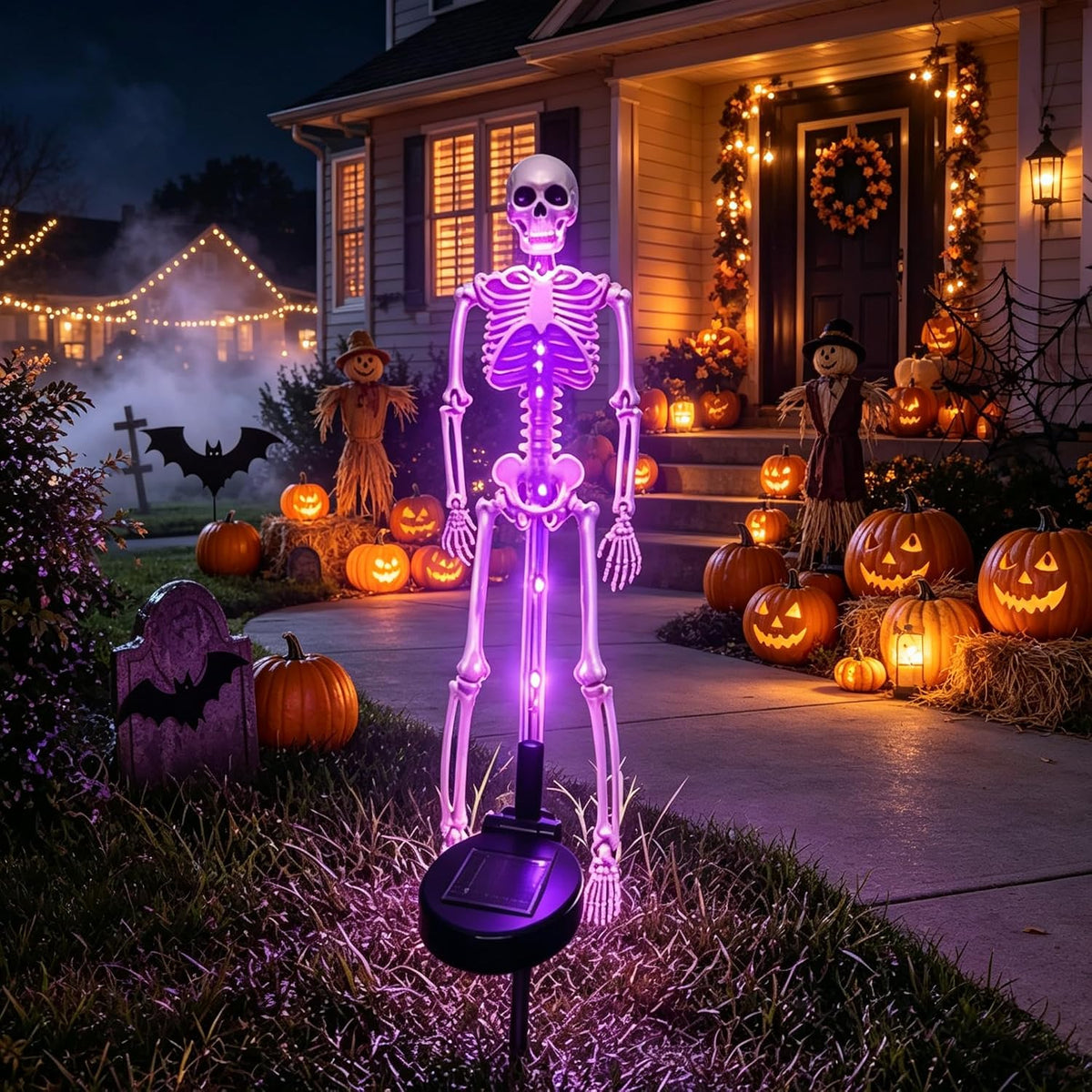 Outdoor Solar Stake Lights Skeleton Set of 2