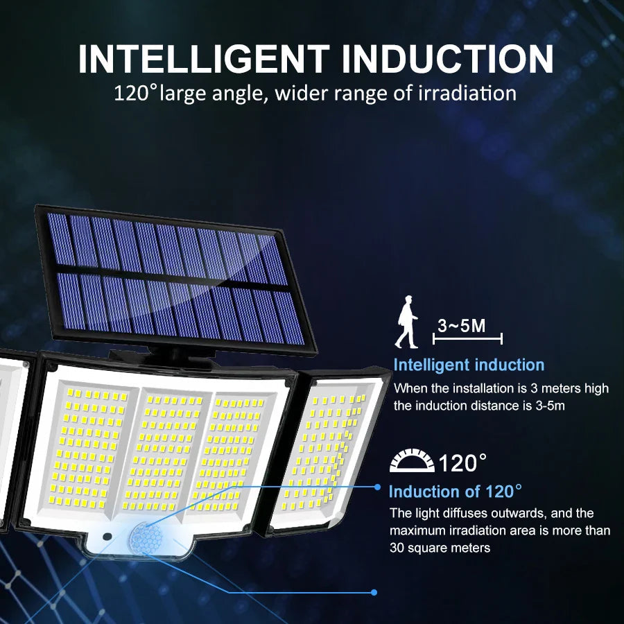 Outdoor Solar Wall Light 318 LEDs Motion Sensor
