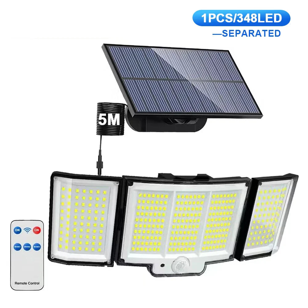 Outdoor Solar Wall Light 318 LEDs Motion Sensor