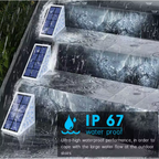 Outdoor Stair Lights Solar-Powered IP67 Waterproof