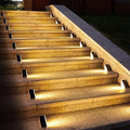 Outdoor Stair Lights Solar-Powered Warm White IP65 Easy Install