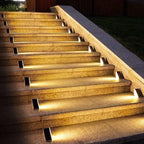 Outdoor Stair Lights Solar-Powered Warm White IP65 Easy Install