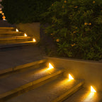 Outdoor Stair Lights Solar-Powered Warm White IP65 Easy Install